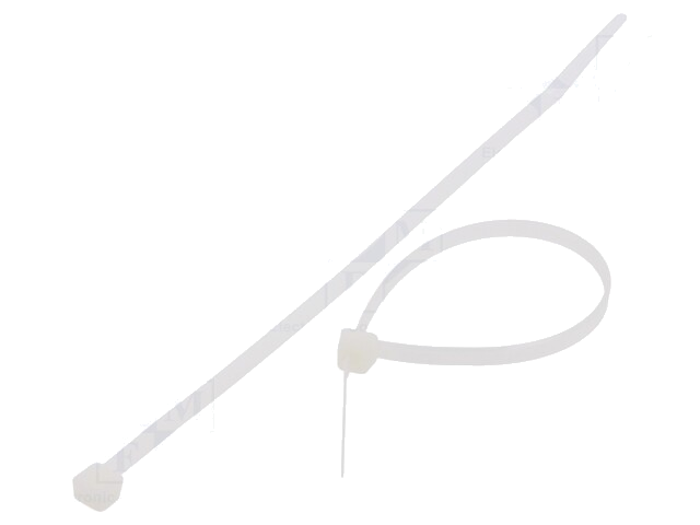 Kabelbinder; L: 185mm; W: 4,8mm; polyamide; 222N; natuurlijk Kabelbinder; L: 185mm; W: 4,8mm; polyamide; 222N; natuurlijk